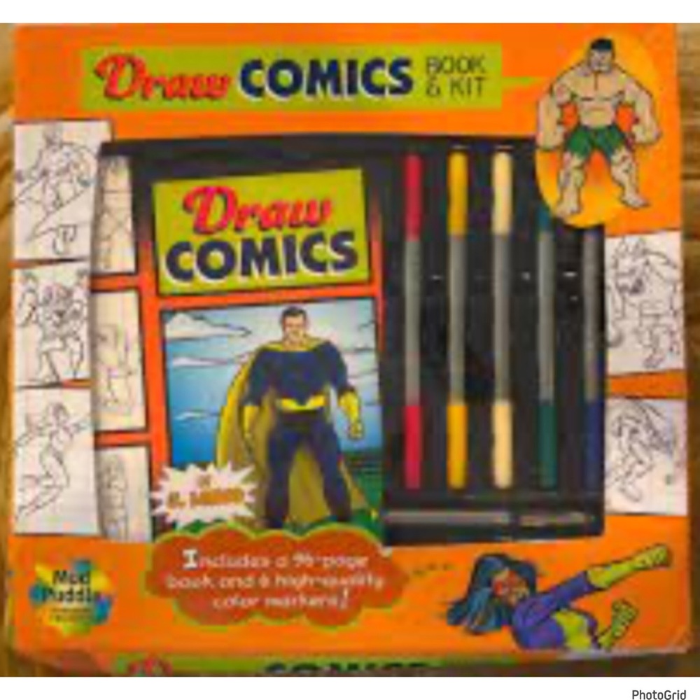 Mud puddle draw comics book and kit NEW